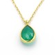 GREEN ONYX MINERAL TEARDROP PENDANT