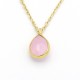 ROSE QUARTZ MINERAL TEARDROP PENDANT