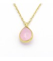 ROSE QUARTZ MINERAL TEARDROP PENDANT