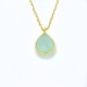 CHALCEDONY MINERAL TEARDROP PENDANT