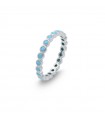 ANILLO MULTI ZIRCONITAS TURQUESAS