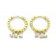 THREE ZIRCONIA HOOP EARRINGS