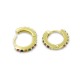 MULTICOLOURED CUBIC ZIRCONIA HOOP EARRINGS