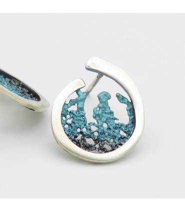 PENDIENTES OLA TURQUESA (ORFEGA)