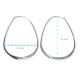 PLAIN OVAL HOOP EARRINGS 45 x 30
